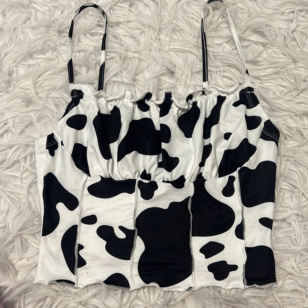 SHEIN cow print tank top